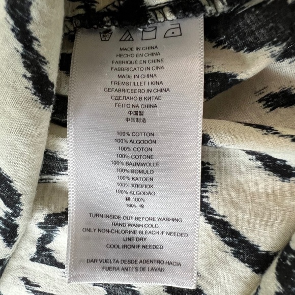 Michael Kors Animal Print Lace Front Blouse Size PL - Picture 6 of 12